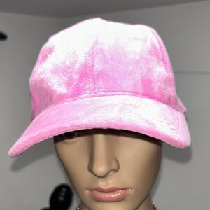 Pink Velour Baseball Cap